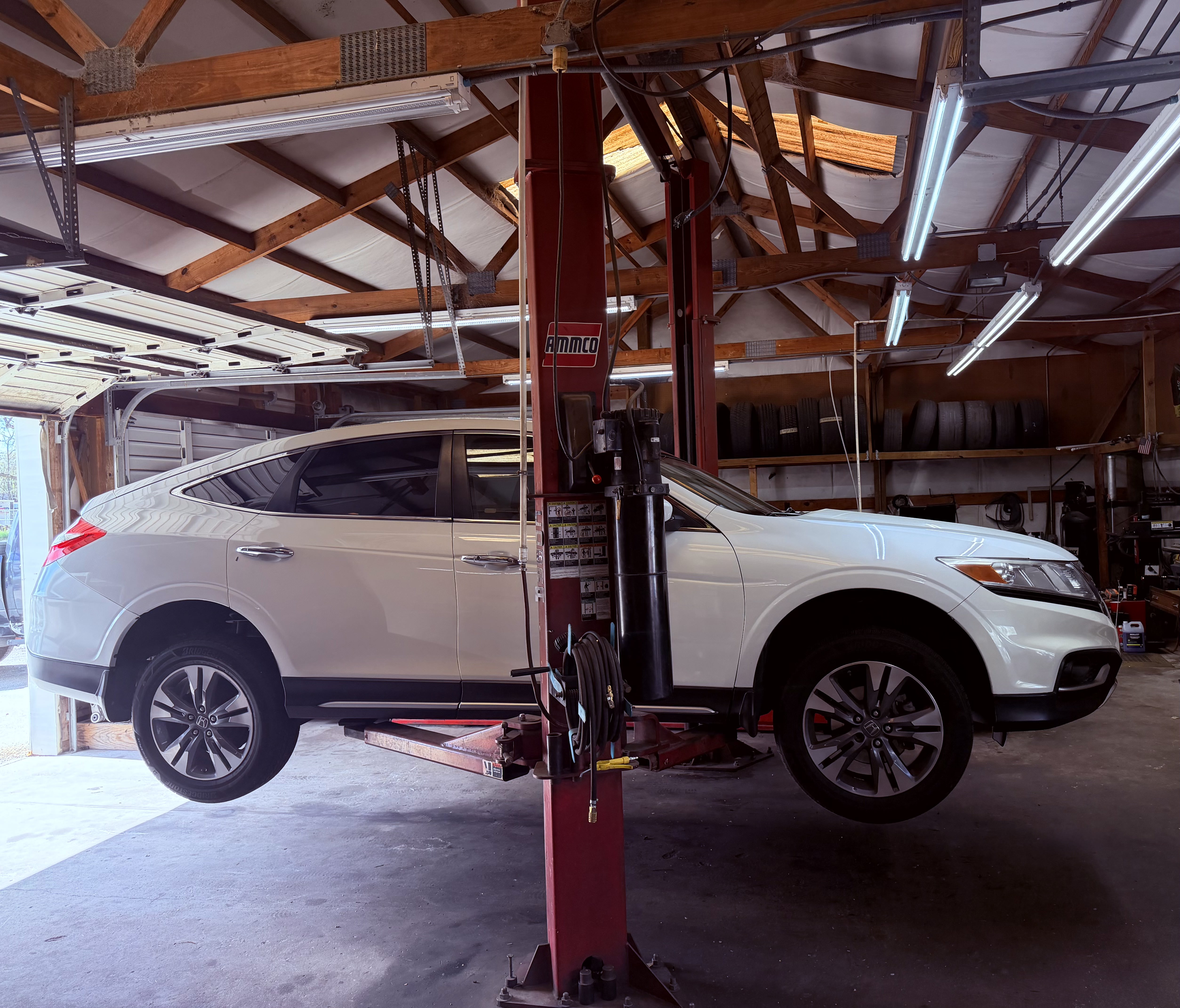 Vehicle service in progress